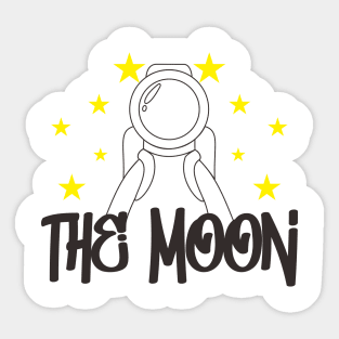 the moon Sticker